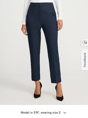 Express Women's Straight Leg Ankle Pants in Denim